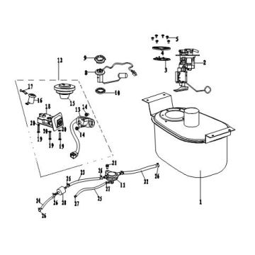 Serbatoio gas - Serbatoio galleggiante - Valvola sottovuoto Fosti Veneri