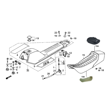 Serbatoio Gas - Tank Float - Valvola sottovuoto Seat Honda MB50/MB80