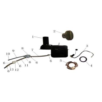 Serbatoio gas - Galleggiante serbatoio - Valvola a vuoto China GT rosa