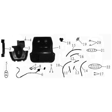 Serbatoio gas - Galleggiante serbatoio - Valvola a vuoto blu China Touring