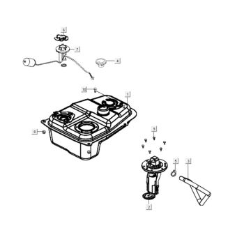 Serbatoio gas - Serbatoio galleggiante - Valvola a vuoto Kymco Agility City 16 200i