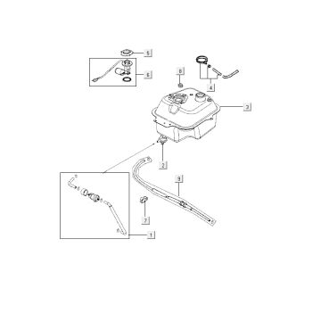 Serbatoio gas - Galleggiante serbatoio - Valvola a vuoto Kymco Agility RS 4 tempi bianca 11