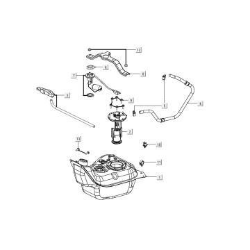 Serbatoio gas - galleggiante serbatoio - valvola a vuoto Kymco Like 50 Euro 4 2018 → Serbatoio gas Kymco MXU 150