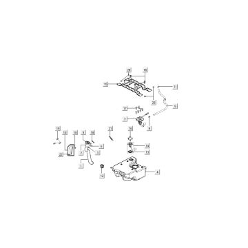 Serbatoio gas - Galleggiante serbatoio - Valvola a vuoto Kymco New Sento 50i 4 tempi rossa