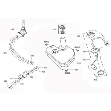 Serbatoio gas - Serbatoio galleggiante - Valvola sottovuoto Neco Borsalino Oro bianco opaco