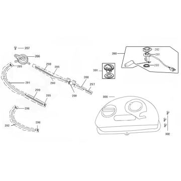 Serbatoio carburante - Galleggiante serbatoio - Rubinetto Rover Riva II 50 4T AC smokey