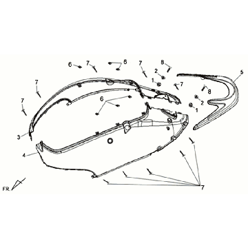 Parabrezza moto Sym Allo GT (LX17348 S882U) castagno argento