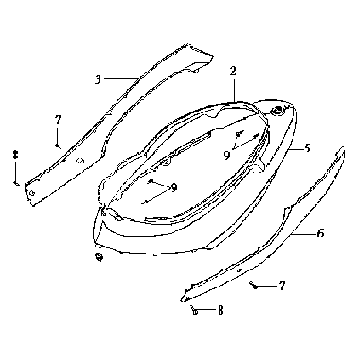 Parabrezza moto Sym DD50 blu