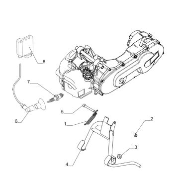Bobina di accensione - CDI - Cavalletto centrale Moto Martin Tir 10 pollici 50 2 tempi AC 45 km/h