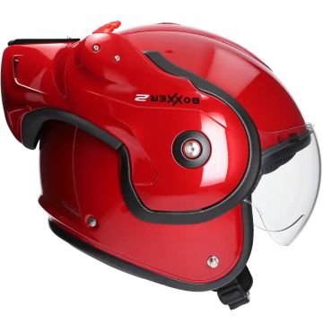 Casco con sistema ROOF Boxxer 2 in metallo rosso