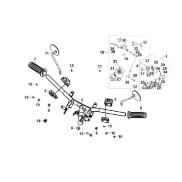 Gruppo frenante - interruttore - alimentazione maniglia Sym E-Fiddle