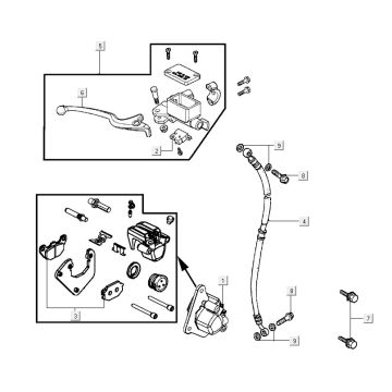 Brake master cylinder Kymco Super8 R E5
