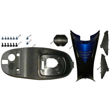 Scatola per casco blu China Touring