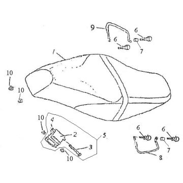 Sella BTC Grande Retro GT1 blu scuro