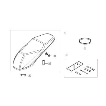 Sella Kymco People S 50 4 tempi blu cristallo