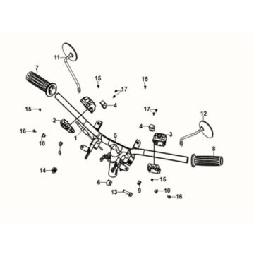 Cable - switch - handle lever Sym Fiddle IV 125i LC ABS E5 2020-2021