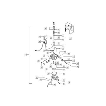 Carburatore - Choke Kymco Grand Dink 2 tempi argento