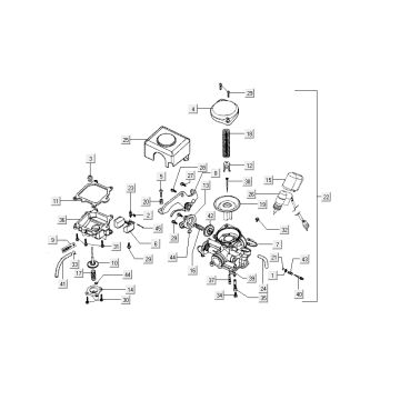 Carburatore - Strozzatore Kymco Sento 50 4 tempi marrone