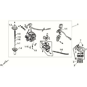 Carburatore Sym Allo GT (WH006 S882U) bianco argento