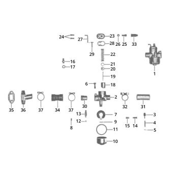 Carburatore Bing Zundapp GTS 50 517-39L0