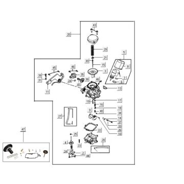Parti del carburatore a 4 tempi Keihin 16mm