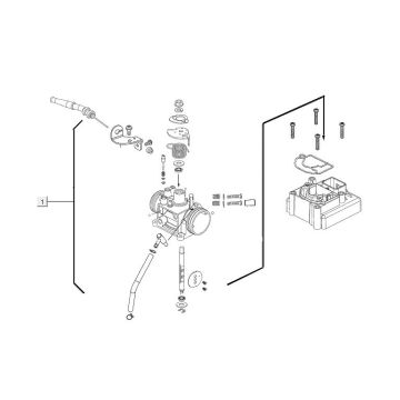 Carburatore Kymco Agility 16'+ 50i 4 tempi Euro 4 blu opaco