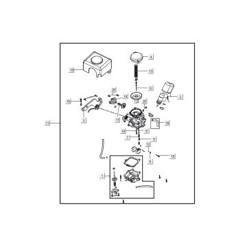 Carburatore Kymco Agility 16'+ 4 tempi nero lucido