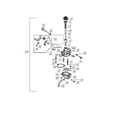 Carburatore Kymco Maxxer 90 nero