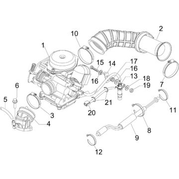 Carburatore Vespa S 50 4T 4V AC