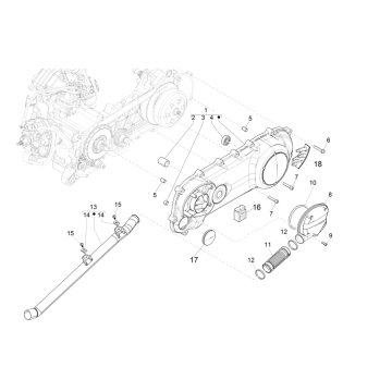 Coperchio cartello Piaggio NRG Power 50 2 tempi LC Euro 4