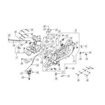 Carter - Pompa Olio - Collettore di Aspirazione Kymco Grand Dink 2 tempi Silver