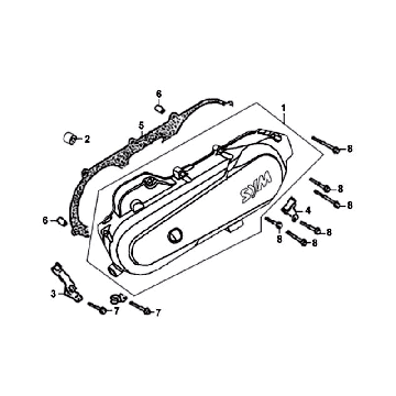 Coperchio carter Sym Fiddle White WH8018P