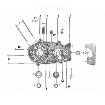 Basamento sinistro Zundapp C50 Sport 517-21L0
