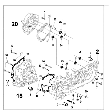 Carter Peugeot New Vivacity 4 tempi blu