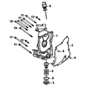 Basamento destro/avviamento motore Sym Symphony ST 125I E4