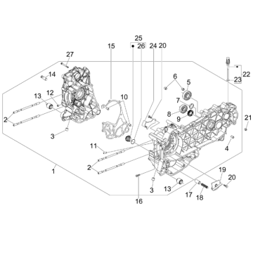 Carter Vespa GTS 300 ie 2008-2016 (con e senza ABS)