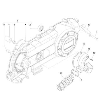 Coperchio carter Vespa Primavera 50 4T 4V AC