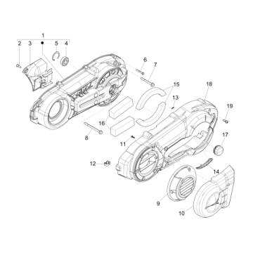 COPERCHIO CARTER MP3 500 LT Sport 2014-2016