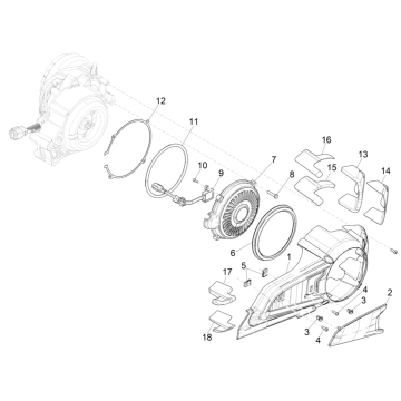 Coperchio motore Vespa Elettrica 45km/h Euro 5 2021