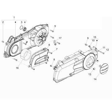 Coperchio carter Piaggio Beverly 300 IE ABS Euro 4 2016-2020