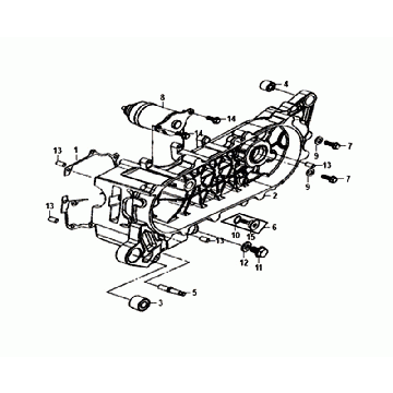Basamento - Motorino di avviamento Sym Orbit III Black