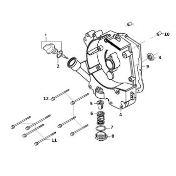 Carter destro - Filtro olio - astina AGM VX50i