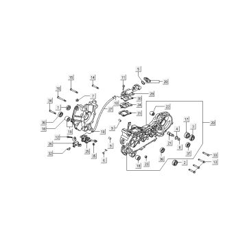 Carter - Pompa Olio - Collettore di Aspirazione Kymco DJ 2 tempi Silver