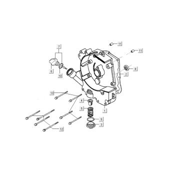 Carter - Coperchio carter - Asse Kickstarter Kymco Agility RS