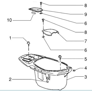 Scatola porta casco Piaggio Zip RST 50 2 tempi AC