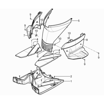 Pedana - Poggiapiedi Piaggio Typhoon 2 tempi Euro 3 2011