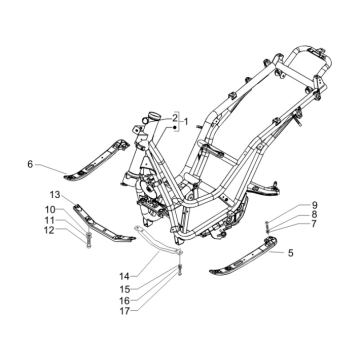Telaio Piaggio Beverly 500 Euro 3 2007-2012