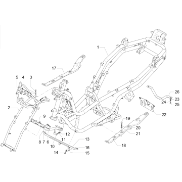 Telaio Piaggio MP3 350 Maxi Sport ABS Euro 4 2018-2020