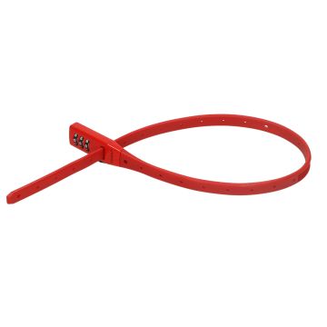 Cavo rosso con lucchetto a combinazione