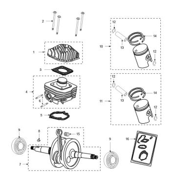 Albero motore Peugeot Speedfight 2 50 2 tempi AC Euro2